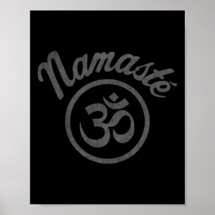 Namaste Aum Symbol Vintage Boho Poster