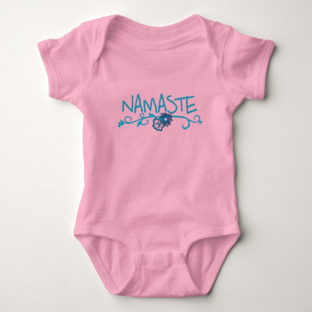 Namaste - Baby-Yoga-Kleidung Baby Strampler (Vorderseite)
