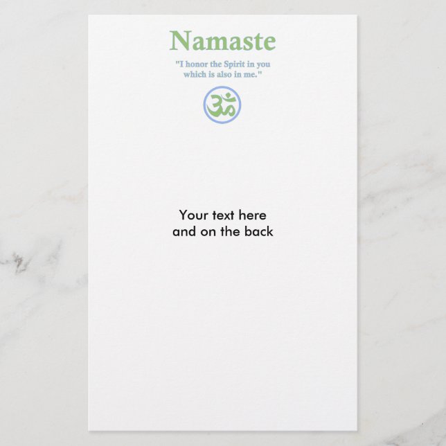 Namaste Bedeutung für Om-Symbol Flyer (Vorne)