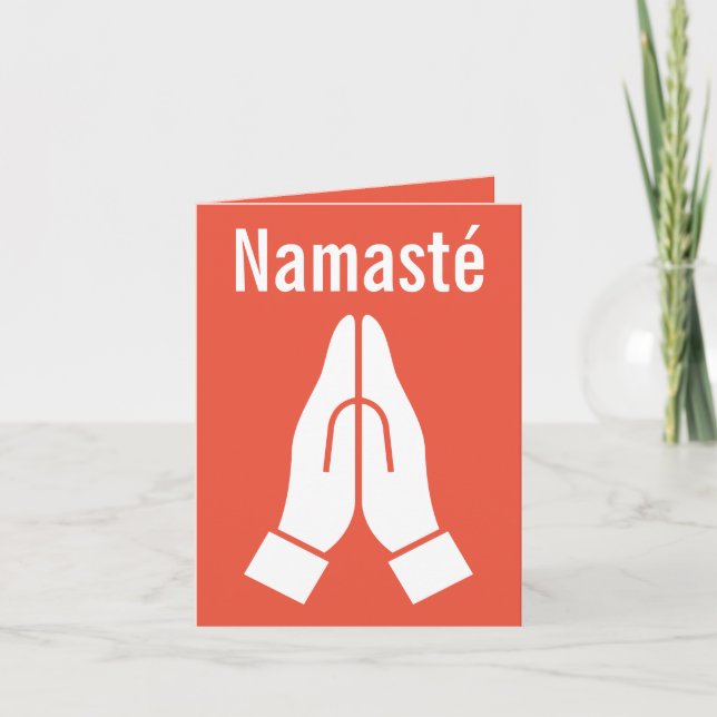 Namasté begrüßt den digitalen Download Feiertagskarte (Vorderseite)