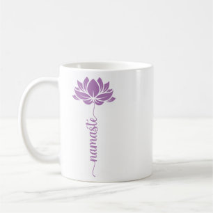 Namaste Black Lotus Blume Modernes Script Tri-Blen Kaffeetasse