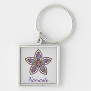 Namaste Blume Mandala Schlüsselanhänger