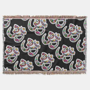 Namaste Blumen-Symbol-Kunst Decke