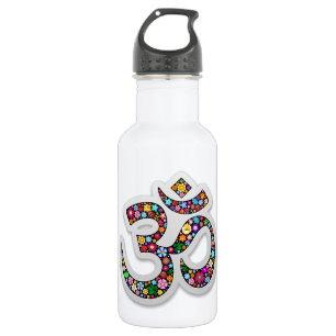 Namaste Blumen-Symbol-Kunst Edelstahlflasche