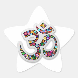 Namaste Blumen Symbol Kunst Stern-Aufkleber