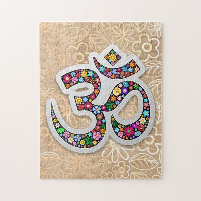 Namaste Blumensymbol Kunst (Vertikal)