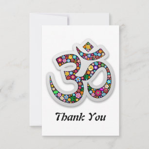 Namaste Blumensymbol Kunst Dankeskarte