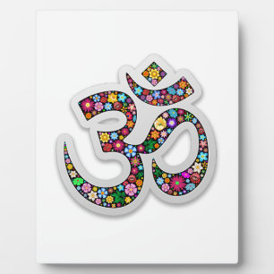 Namaste Blumensymbol Kunst Fotoplatte