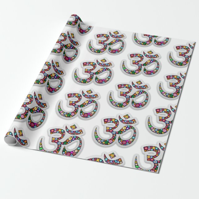 Namaste Blumensymbol Kunst Geschenkpapier (Ungerollt)