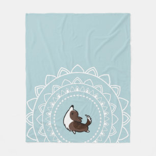 Namaste Brindle Corgi-Fleecethrow-Decke Fleecedecke