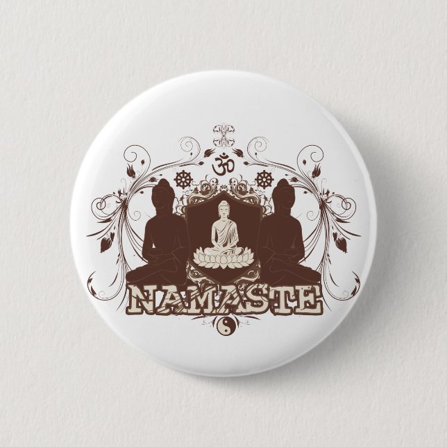 Namaste Buddha Button (Vorderseite)