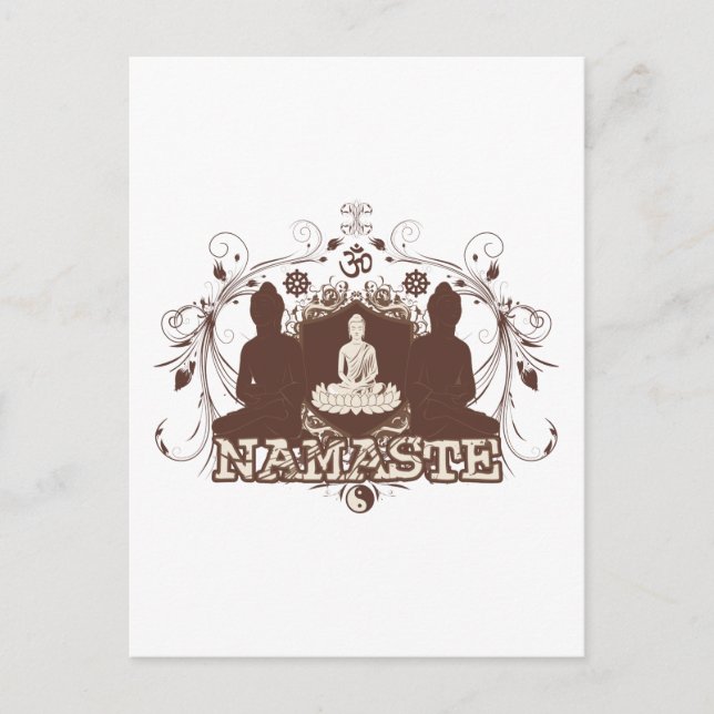 Namaste Buddha Postkarte (Vorderseite)