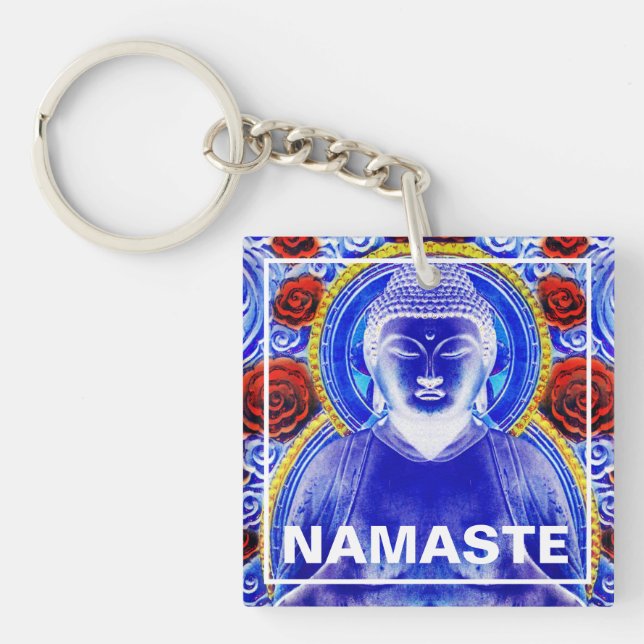 Namaste Buddha Schlüsselanhänger (Vorderseite)