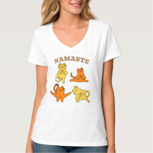 Namaste Cats Shirt - Funny Cat Yoga Frauen T-Shirt