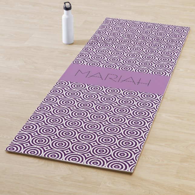 Namaste Circle Geo in Lavendel mit Individuelle Na Yogamatte (Beispiel)