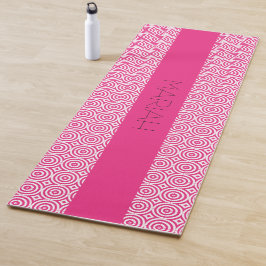 Namaste Circle Geo in Magenta mit Individuelle Nam Yogamatte