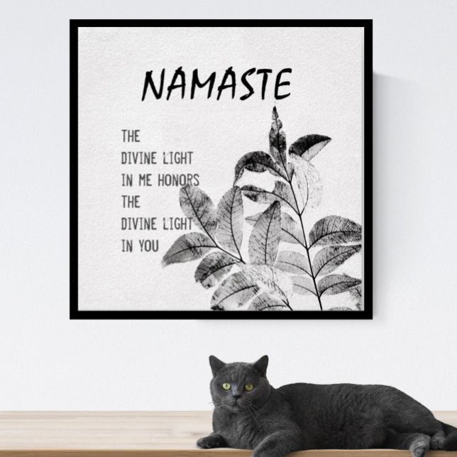 Namaste citation affiche nature art imprimé (Créateur téléchargé)