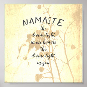 Namaste citation poster art nature