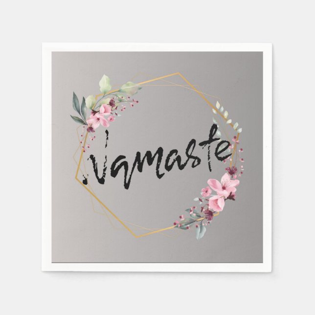 Namaste Cocktail Napkin Serviette (Vorderseite)