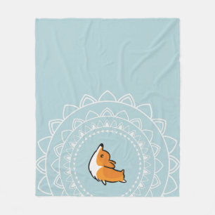 Namaste Corgi-Fleecethrow-Decke Fleecedecke