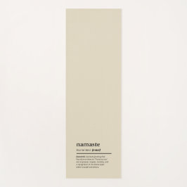 Namaste Definition Beige Einfache moderne Yoga Mat Yogamatte