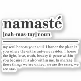 Namaste Definition Yoga Moderne Minimale Meditatio Aufkleber
