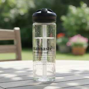 Namaste Definition Yoga Moderne Minimale Meditatio Trinkflasche