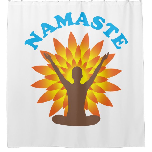Namaste Duschvorhang (Vorderseite)