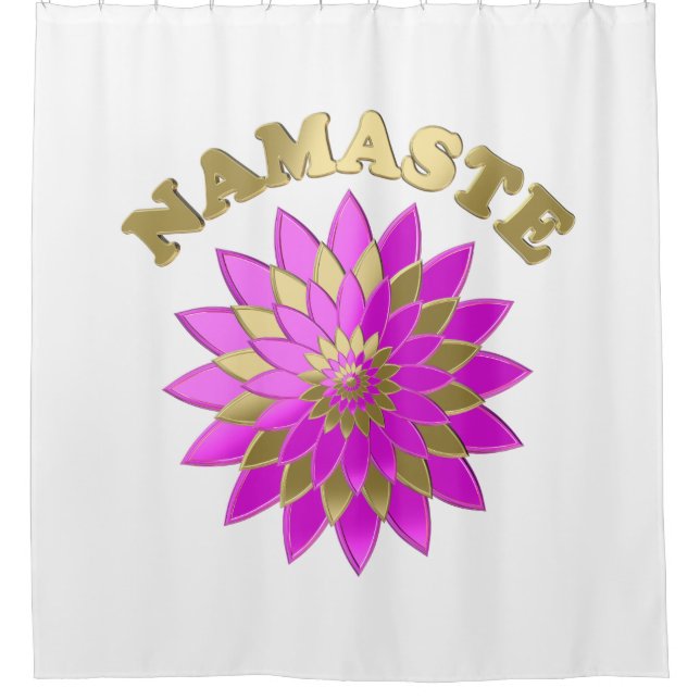 Namaste Duschvorhang (Vorderseite)