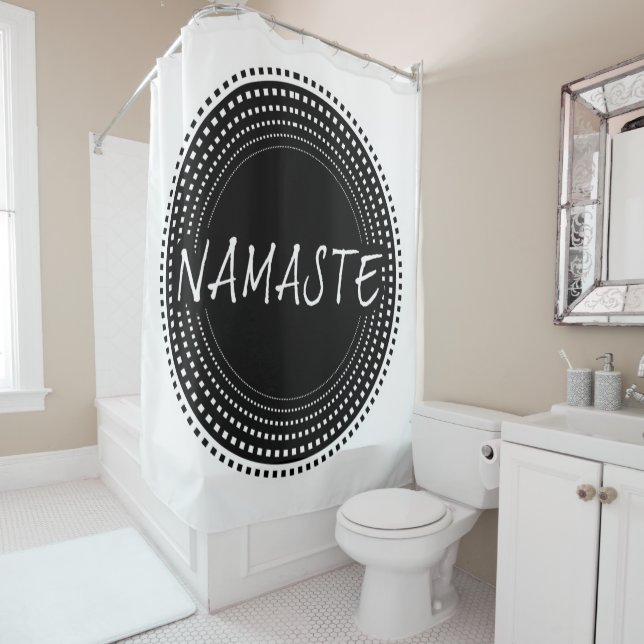 Namaste Duschvorhang (Beispiel)