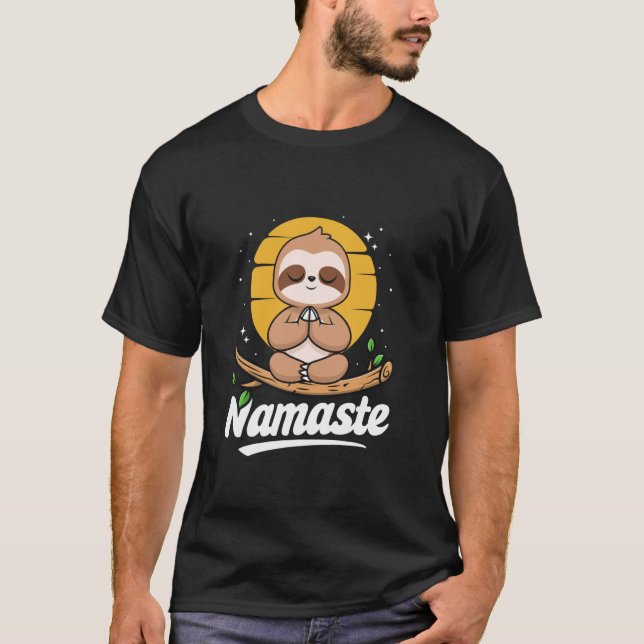 Namaste einem leidenschaftlichen Yogi oder Yogini T-Shirt (Vorderseite)