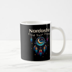 Namaste Find Your Flow Halbmond Traumfänger  Kaffeetasse