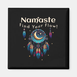 Namaste Find Your Flow Halbmond Traumfänger  Magnet