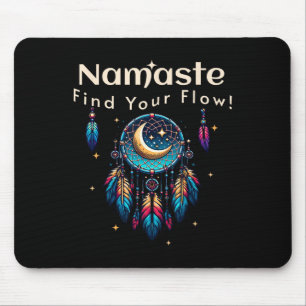Namaste Find Your Flow Halbmond Traumfänger Mousepad