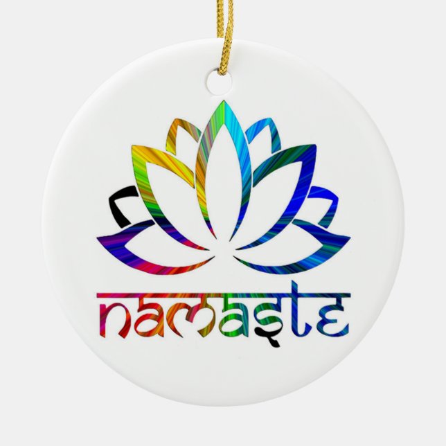 Namaste, Fleur Lotus, Spirituelle, Ornement (Devant)