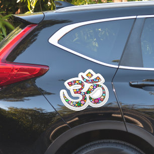 Namaste Floral Yoga-Symbol Aufkleber