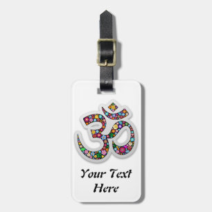 Namaste Floral Yoga-Symbol Gepäckanhänger