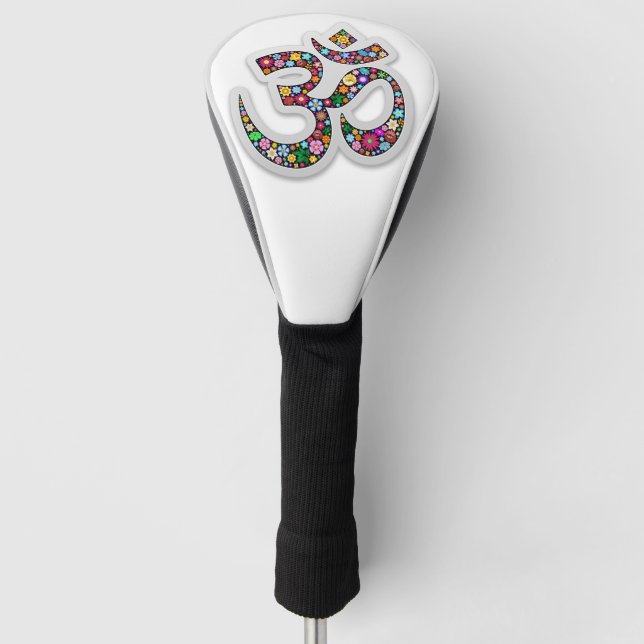 Namaste Floral Yoga-Symbol  Golf Headcover (Vorderseite)