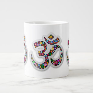 Namaste Floral Yoga-Symbol Jumbo-Tasse