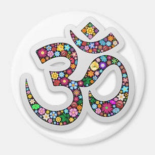 Namaste Floral Yoga-Symbol Magnet