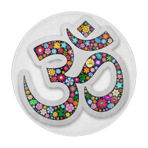 Namaste Floral Yoga-Symbol Schneidebrett
