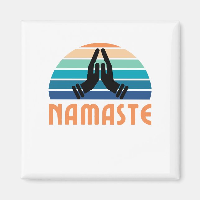 Namaste: Friedliche Stäbe Magnet (Vorne)