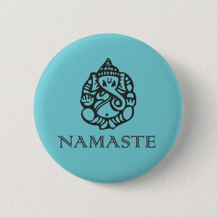 Namaste Ganesh Abzeichen Button