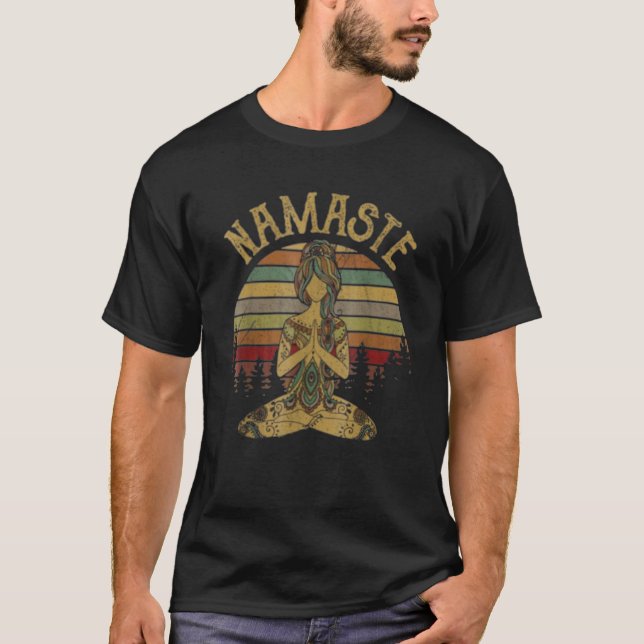Namaste Gautama Buddha Buddhist Zen Buddhismus Med T-Shirt (Vorderseite)