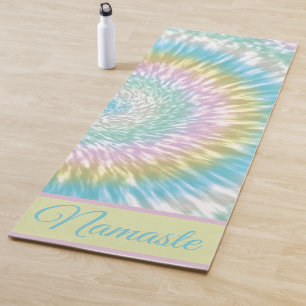 Namaste Gefärbte Krawatte Pastell Rainbow Rosa Gel Yogamatte