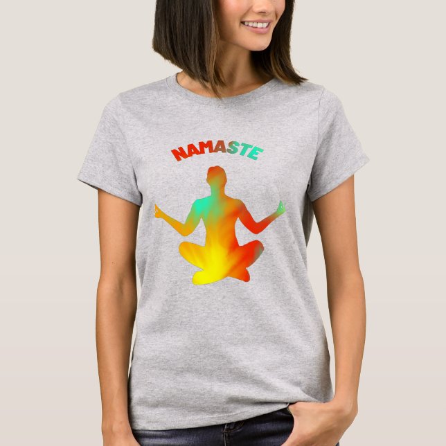 Namaste-gefärbte Krawatte T-Shirt (Vorderseite)