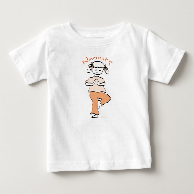 Namaste Girl Baby T-shirt (Vorderseite)