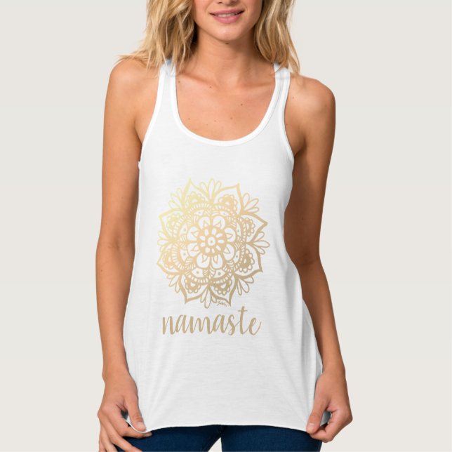 Namaste Gold Mandala Yoga Débardeur (Devant)