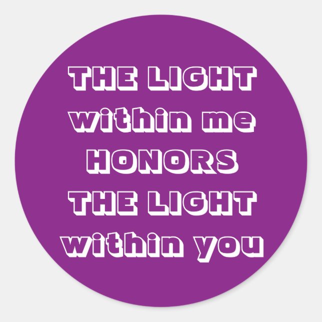 Namaste Gruß Runder Aufkleber (Vorderseite)