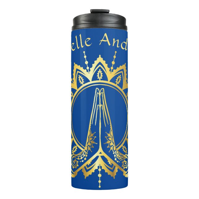 Namaste Hands Flasche für Reisegewässer (Vorderseite)